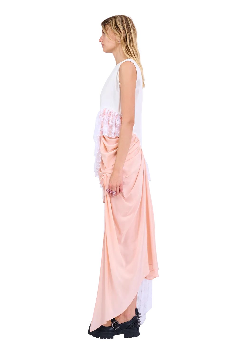 WHITE MELON FANNY DRESS
