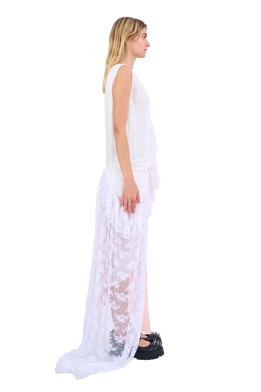 WHITE MELON FANNY DRESS