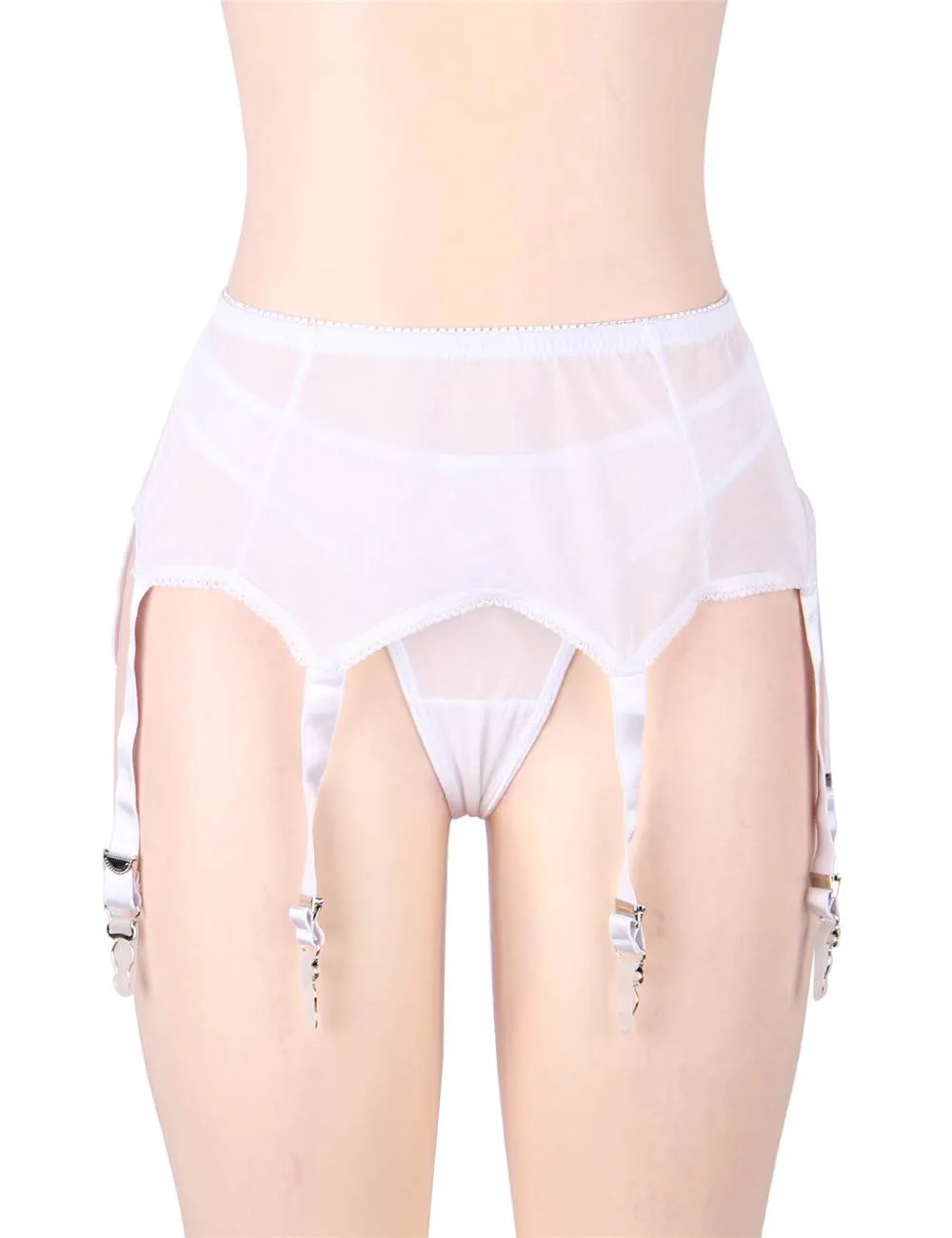 White Sexy Lace Garter Panty
