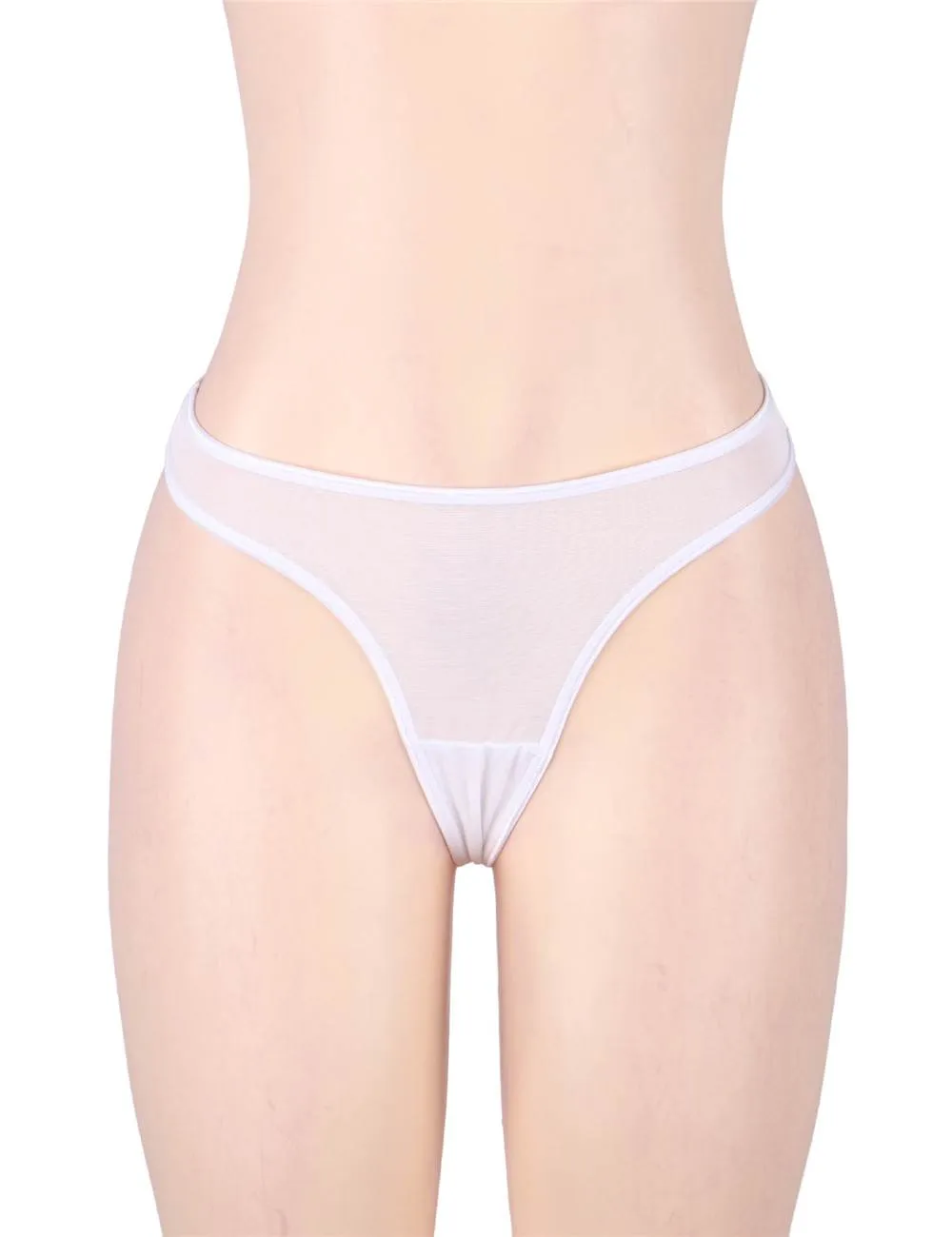 White Sexy Lace Garter Panty
