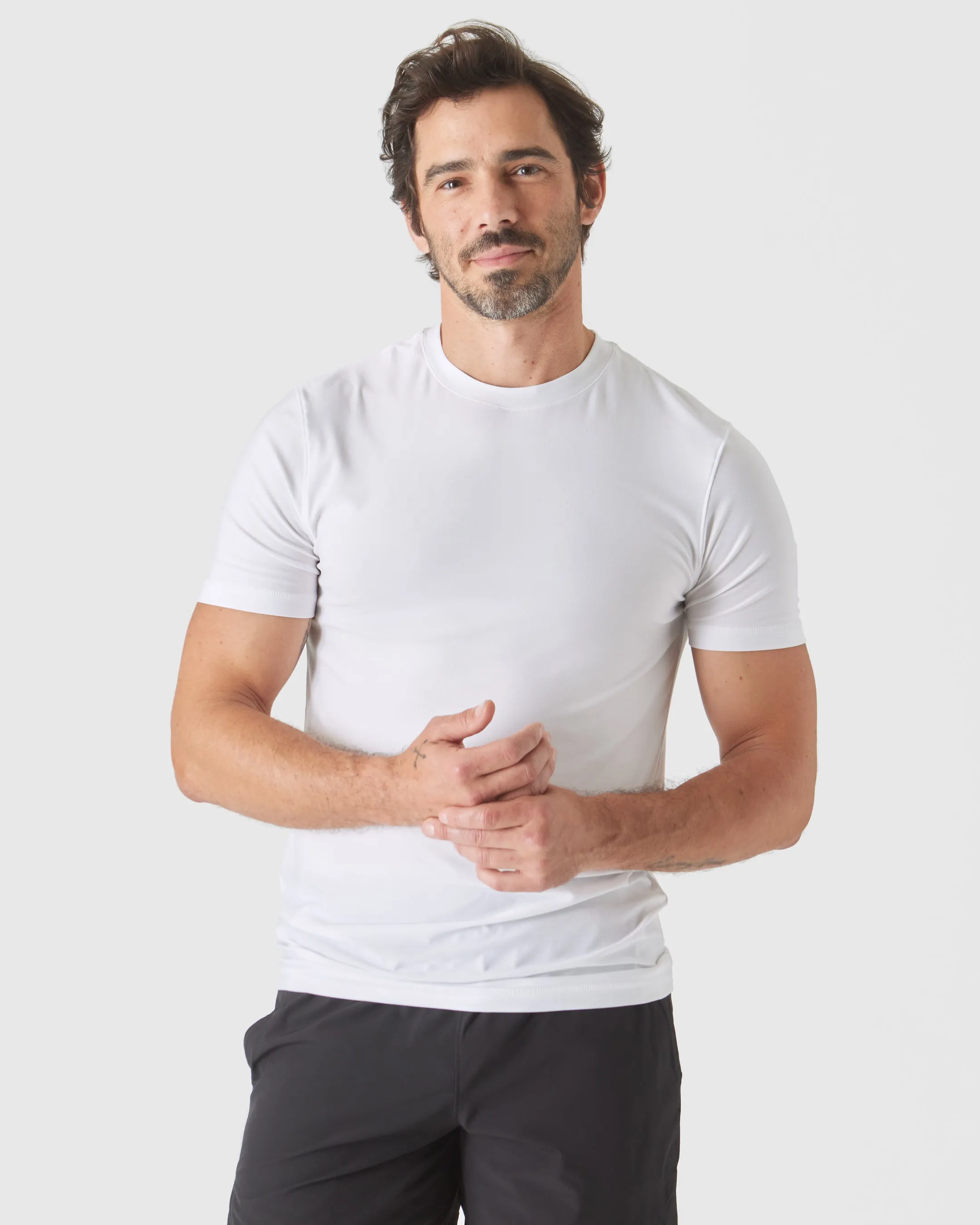 White Tall Active Crew Neck 2.0
