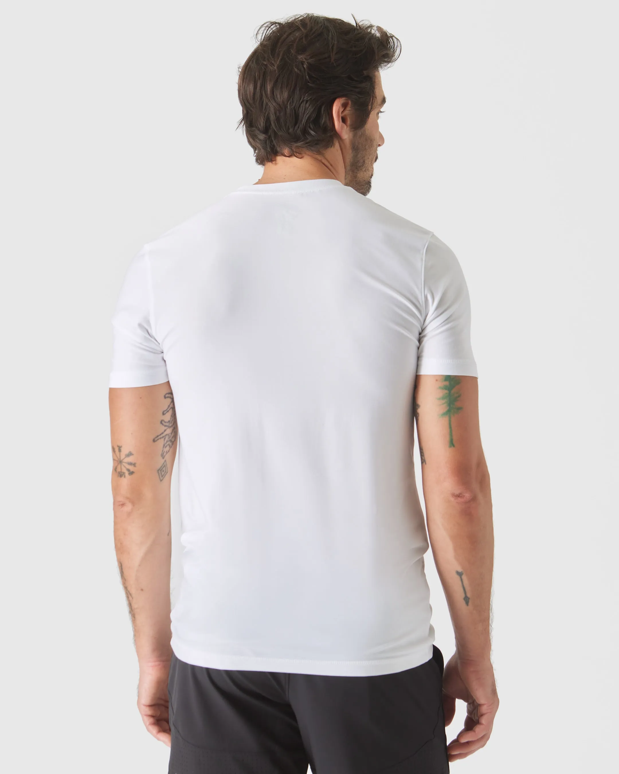 White Tall Active Crew Neck 2.0