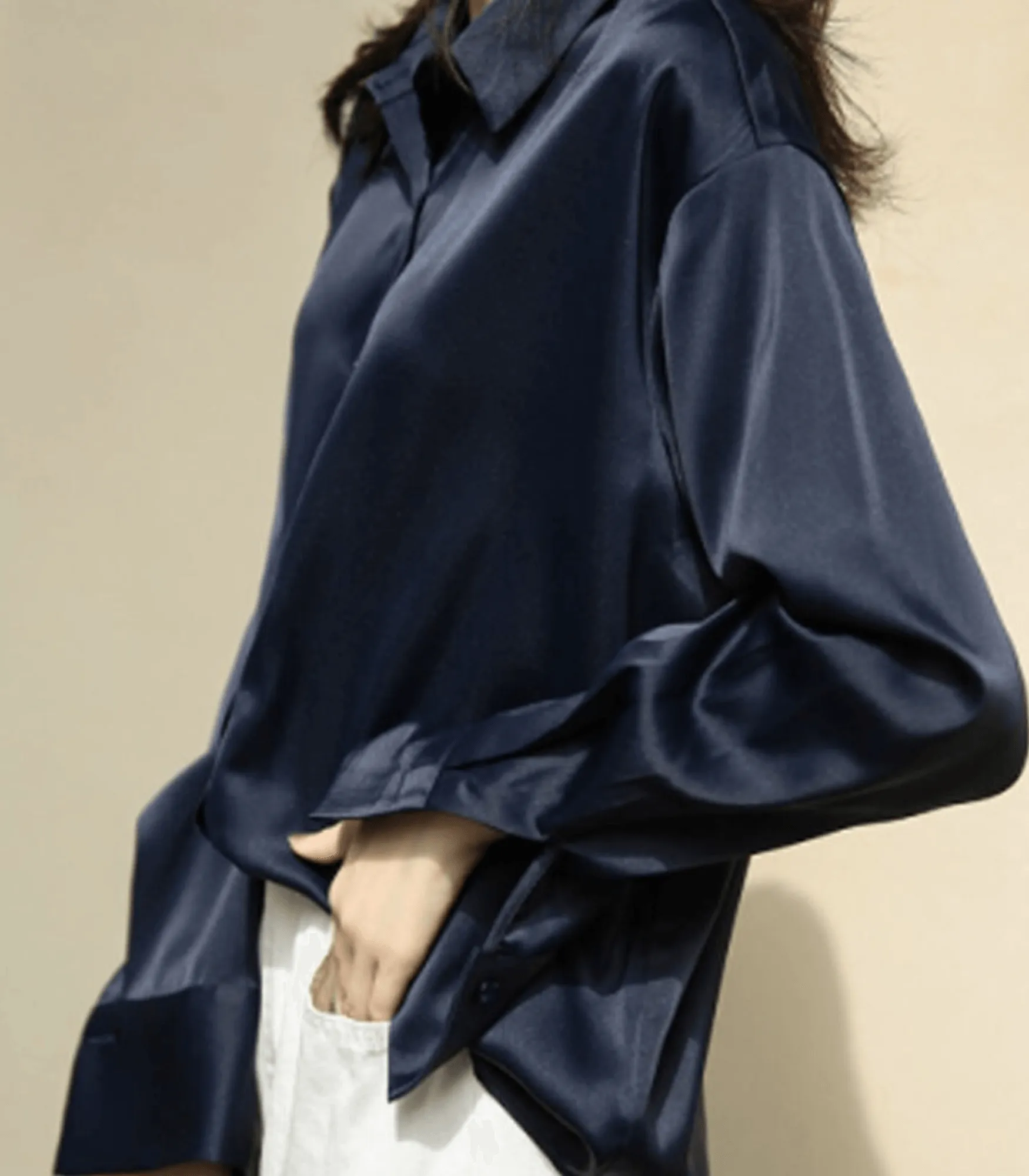 Wilma® | Buttoned Satin Silk Blouse