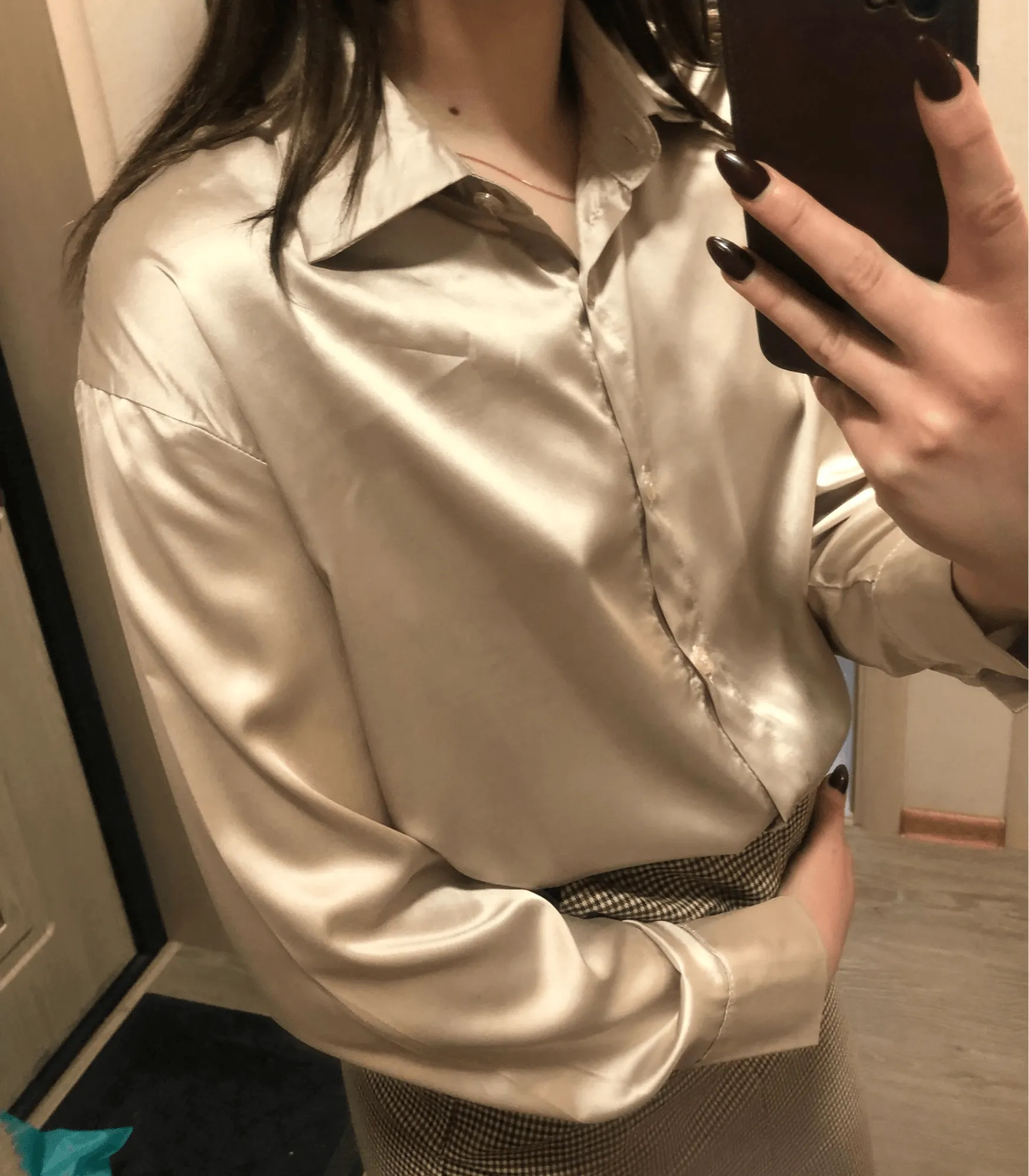 Wilma® | Buttoned Satin Silk Blouse