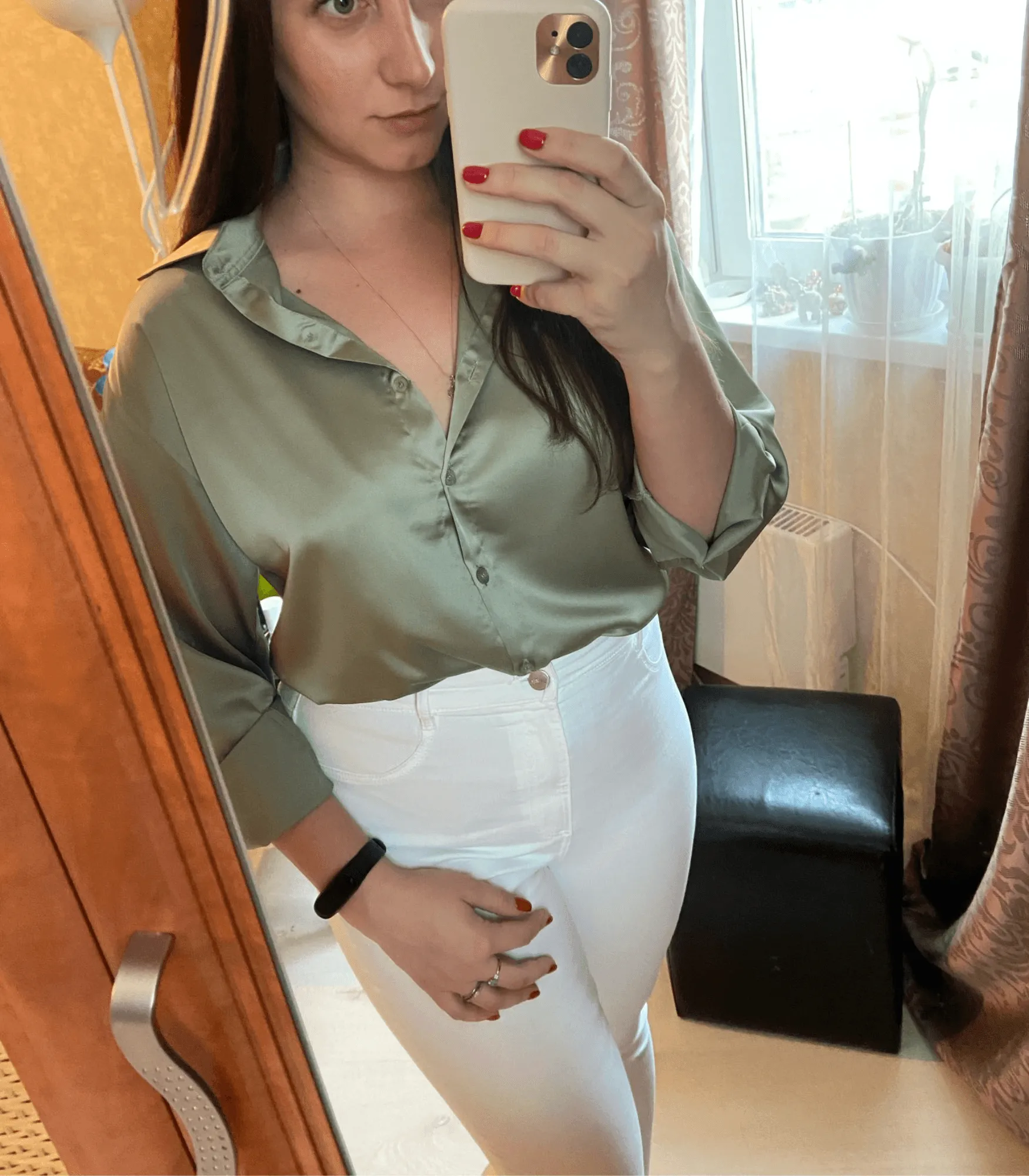 Wilma® | Buttoned Satin Silk Blouse