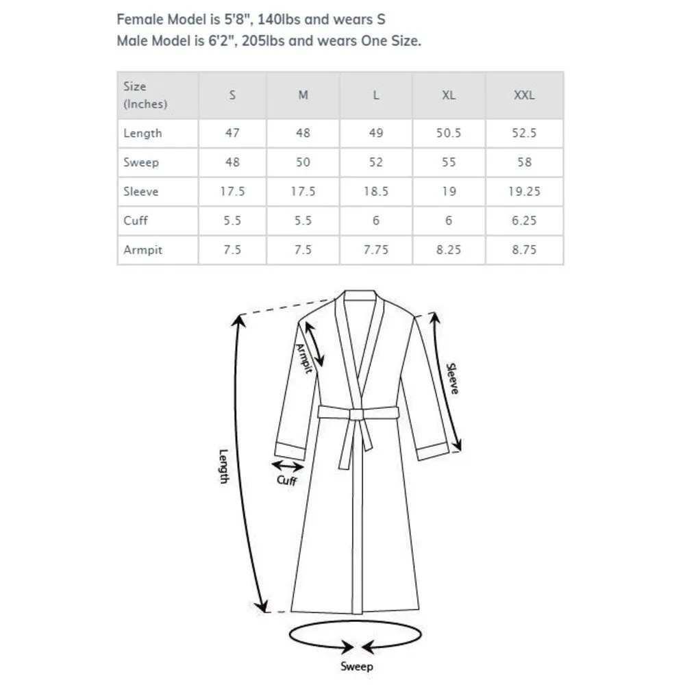 Woman's Cotton Knit Kimono Robe | Material: 95% Cotton %5 Polyester | Color: Dark Green | Available Sizes: S, M, L, XL, XXL by SUMMA