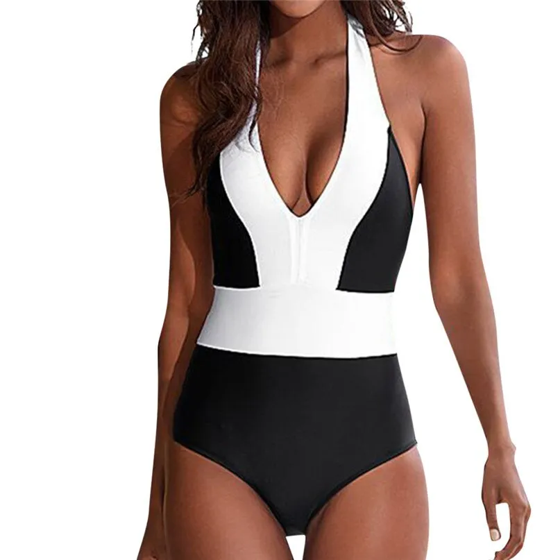 Women One Piece Swimsuit Push Up Bandage Swimwear