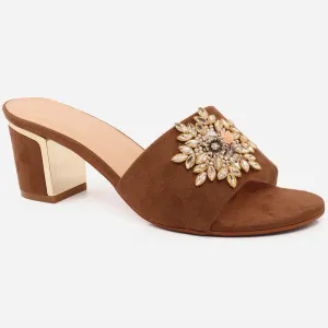 Women "Bea" Evergreen Block Heel Sandals