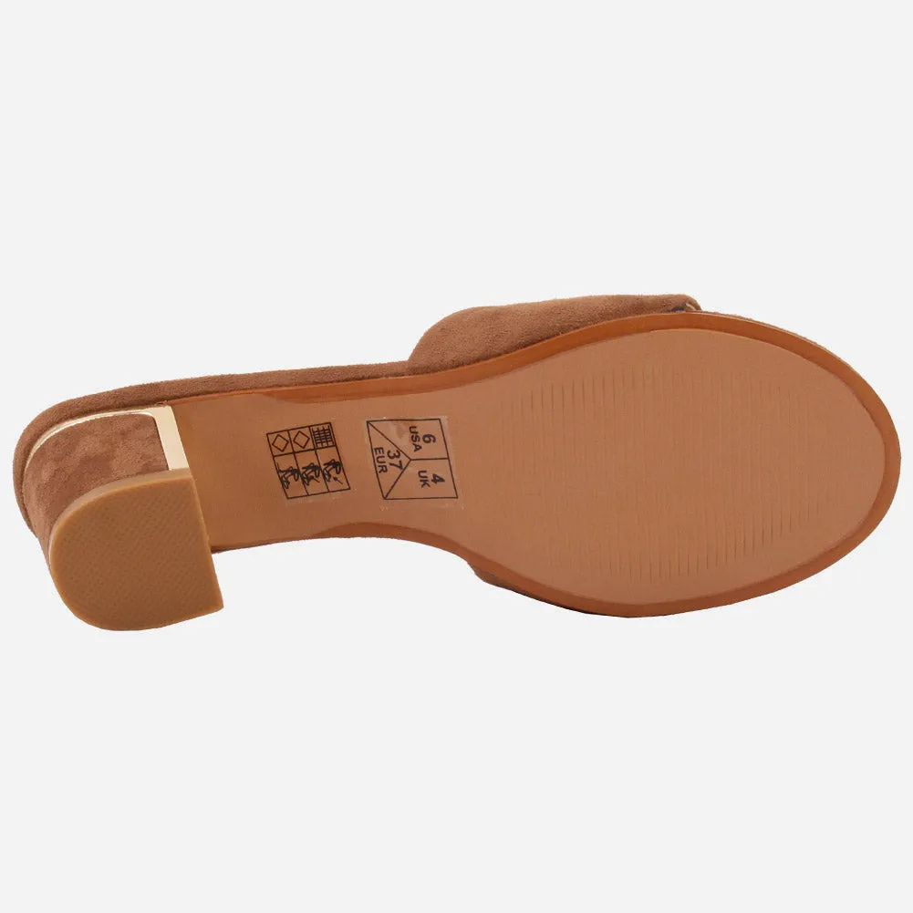 Women "Bea" Evergreen Block Heel Sandals