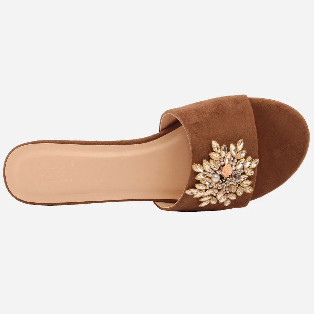 Women "Bea" Evergreen Block Heel Sandals