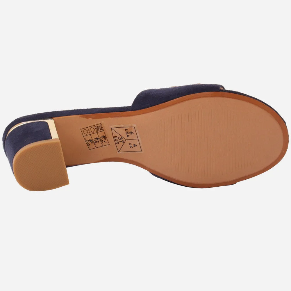 Women "Bea" Evergreen Block Heel Sandals