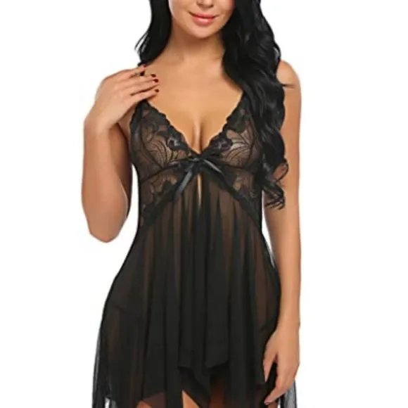 Women Lace Babydoll Sleepwear Boudoir Outfits