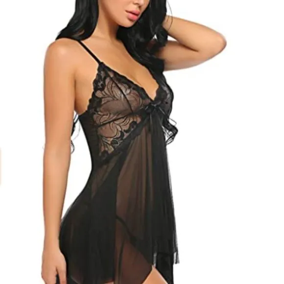 Women Lace Babydoll Sleepwear Boudoir Outfits