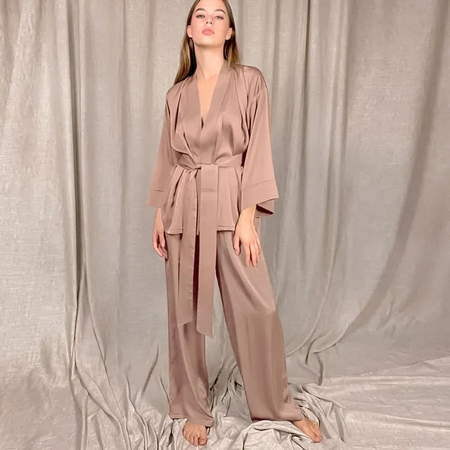 Women's 2-Piece Satin Sleepwear Set