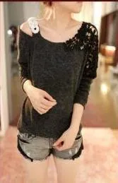 Women's Feminine Cut Out Shoulder Blouse