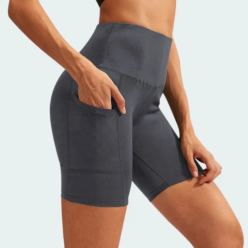 Women's High Waist Yoga Shorts for Workout and Gym