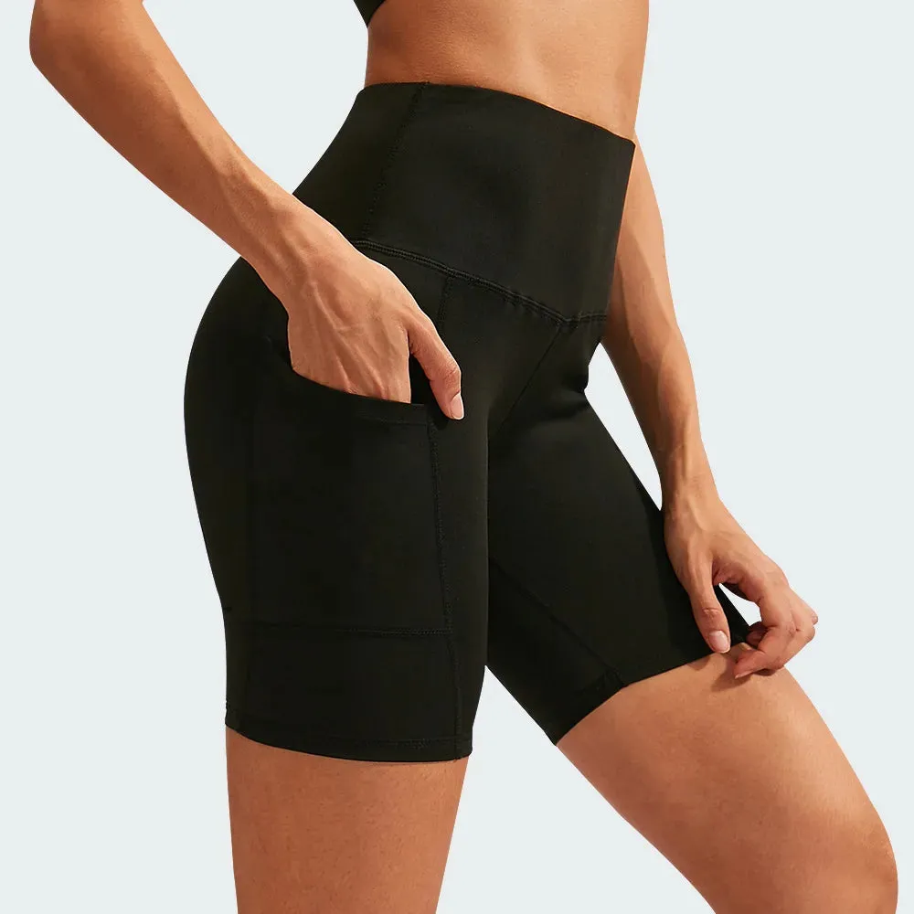 Women's High Waist Yoga Shorts for Workout and Gym
