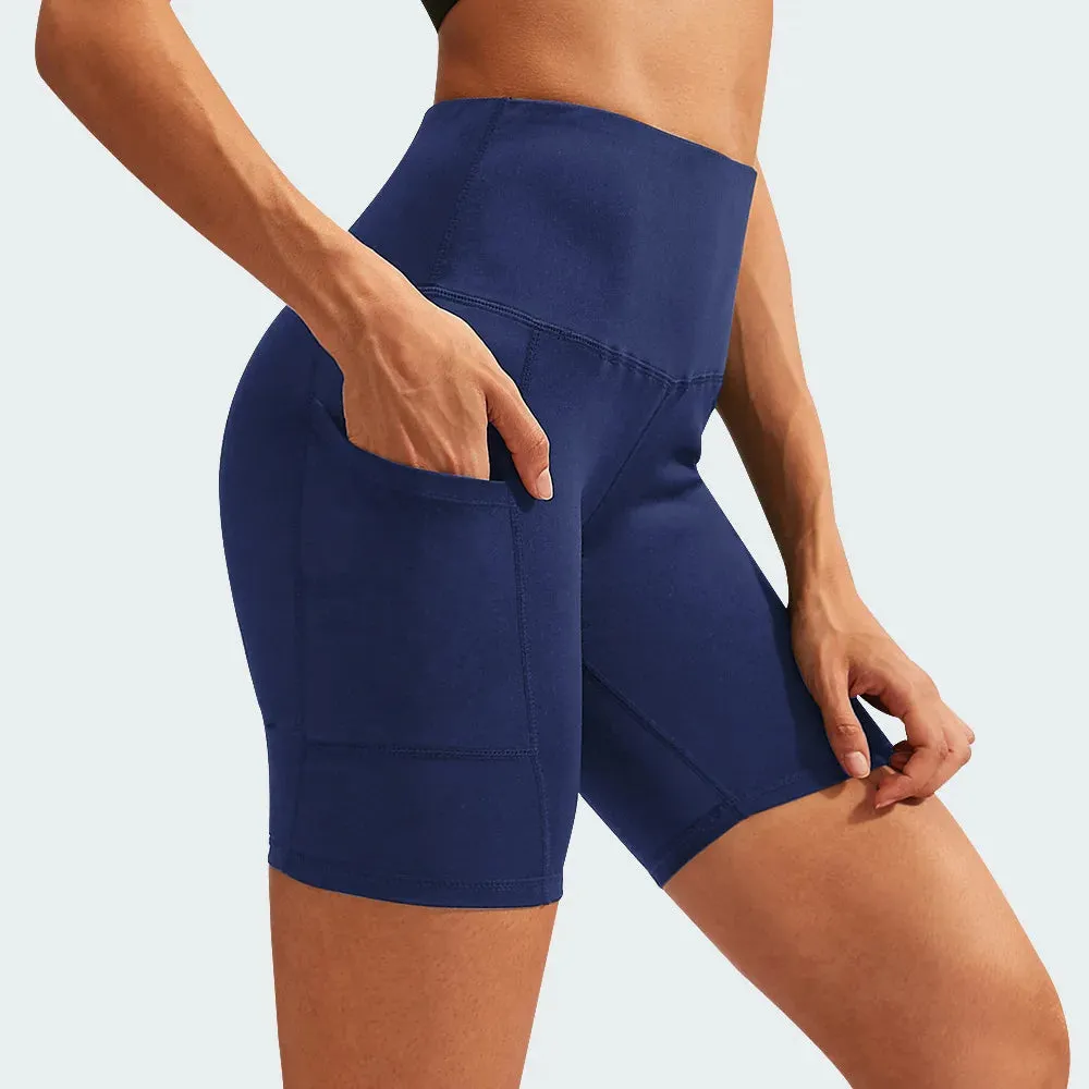 Women's High Waist Yoga Shorts for Workout and Gym