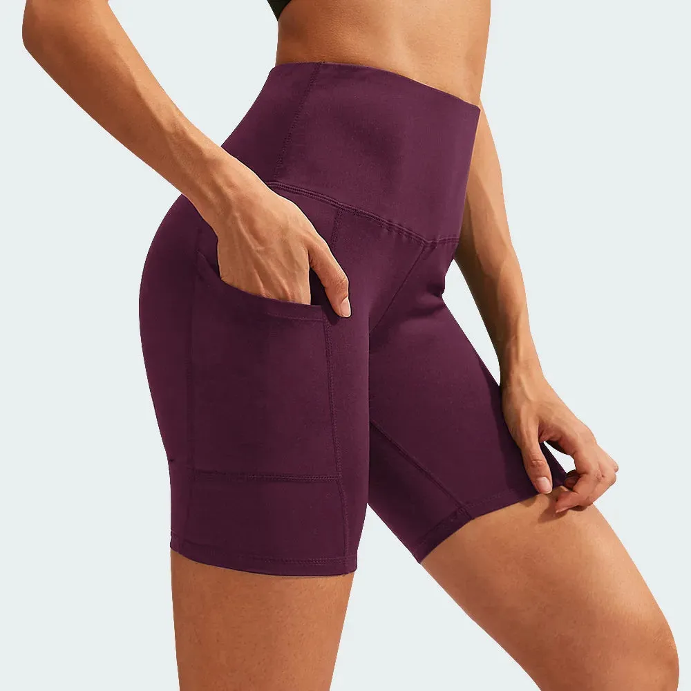 Women's High Waist Yoga Shorts for Workout and Gym