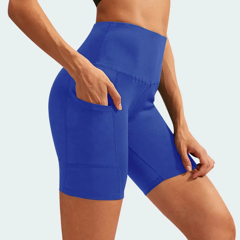 Women's High Waist Yoga Shorts for Workout and Gym