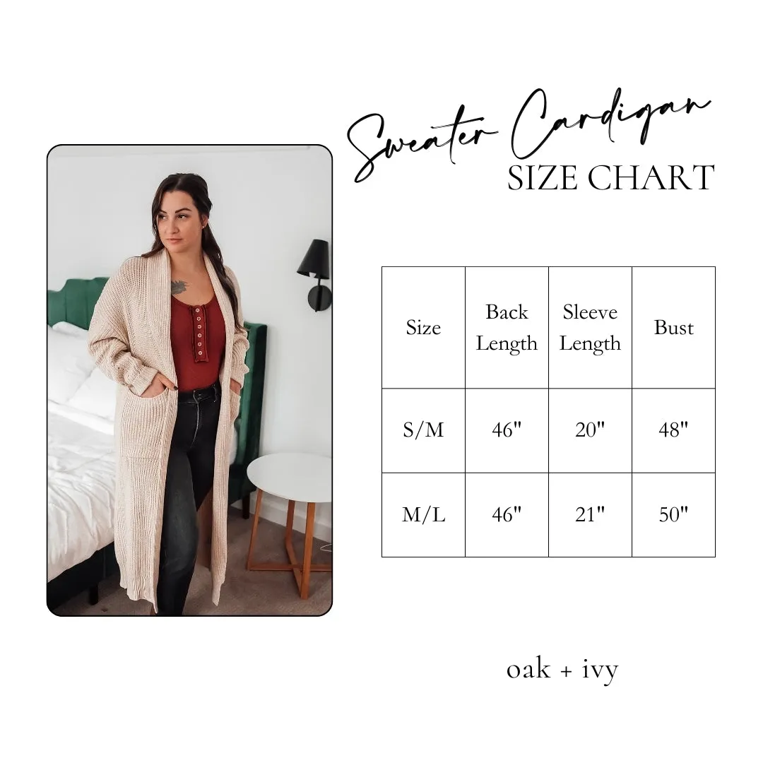 Women's Oversized Sweater Duster Cardigan *FINAL SALE*