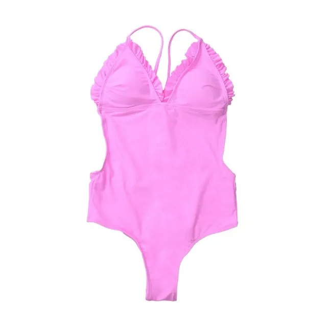 Women's Swimsuit Women Bathing Suit One Piece Suit Sexy Swimming Costume Padded Monokini Swimwear Bikini Push Up Bra 2020 New