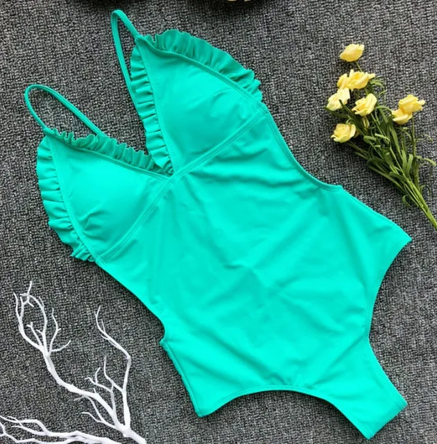 Women's Swimsuit Women Bathing Suit One Piece Suit Sexy Swimming Costume Padded Monokini Swimwear Bikini Push Up Bra 2020 New