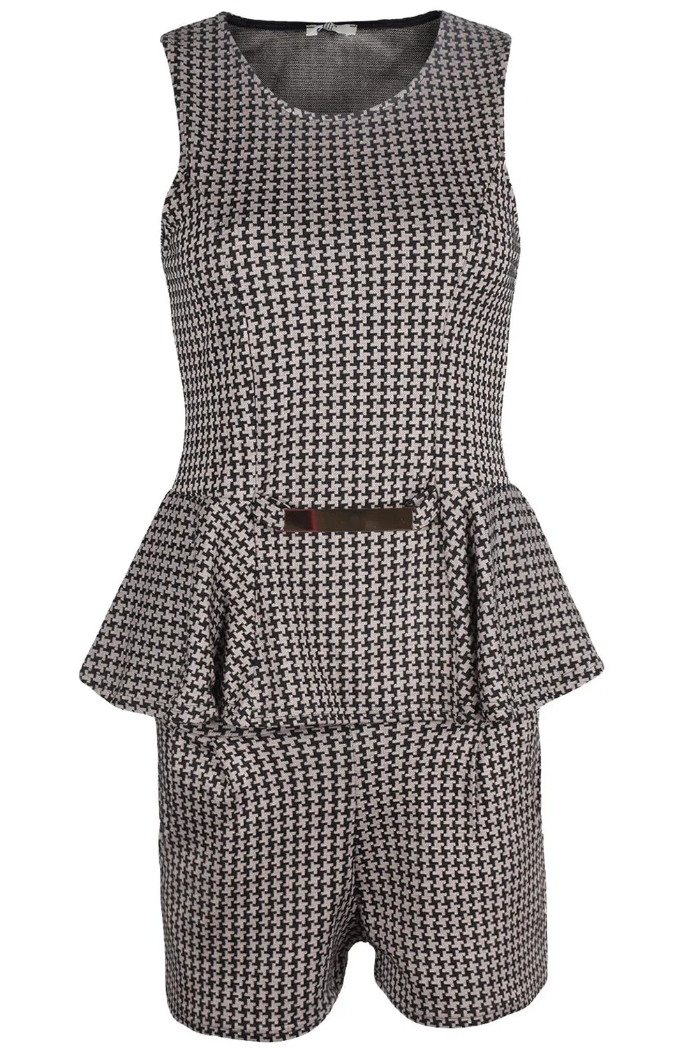 Womens Vintage Ruffle Sleeveless Dress