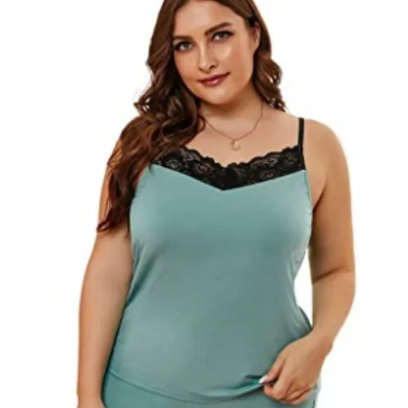 Women Sexy Plus Size Satin Pajamas Sets Lounge Super Soft Sleepwear