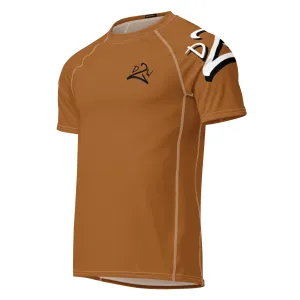 WORN OUT All-over Print Men’s Rash Guard - Mocha Swirl