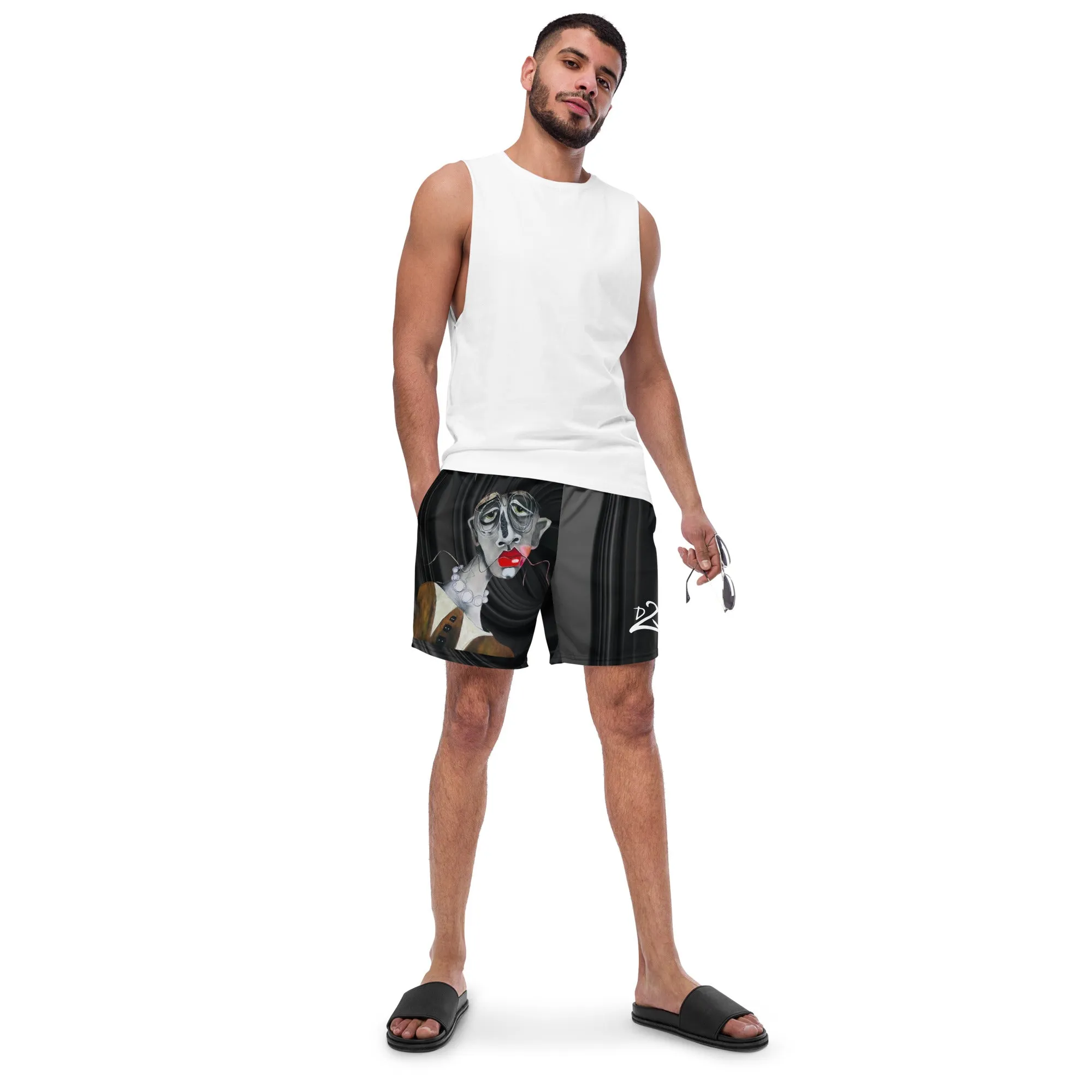 WORN OUT Recycled Swim Trunks - Racing Stripes