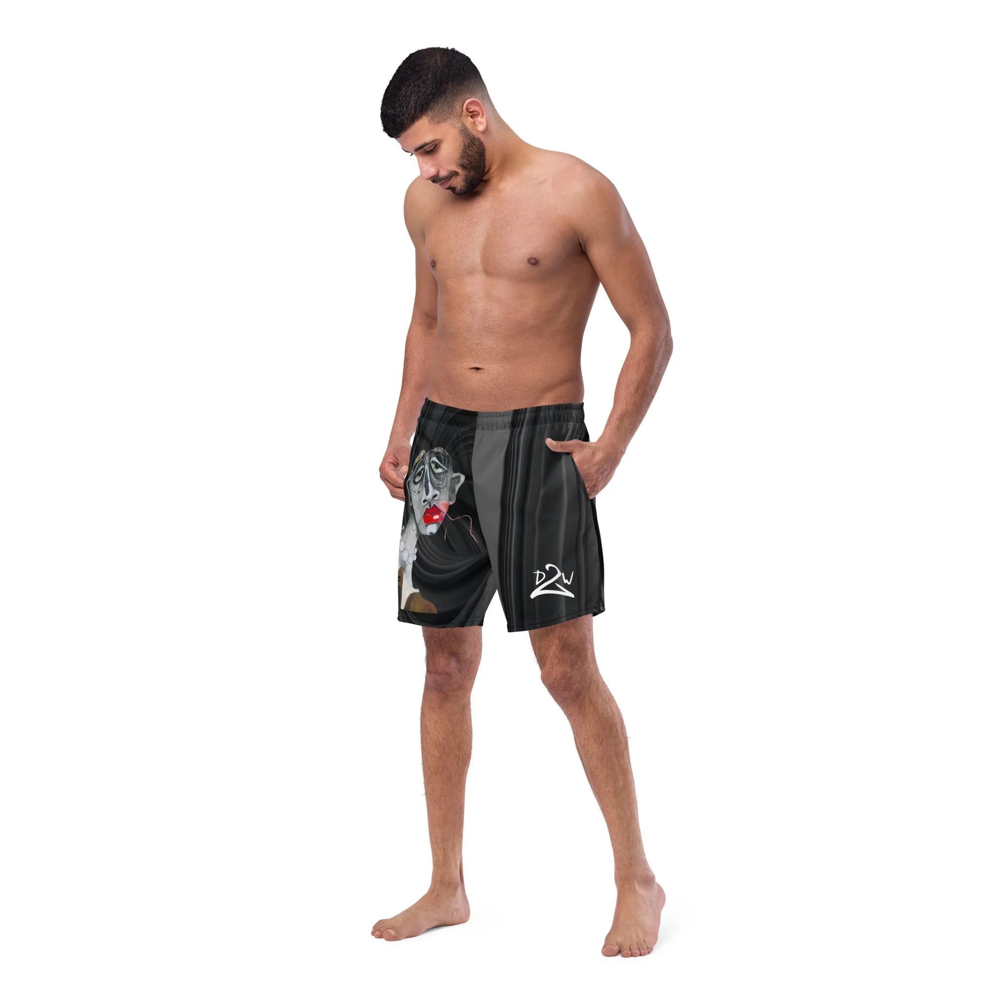 WORN OUT Recycled Swim Trunks - Racing Stripes