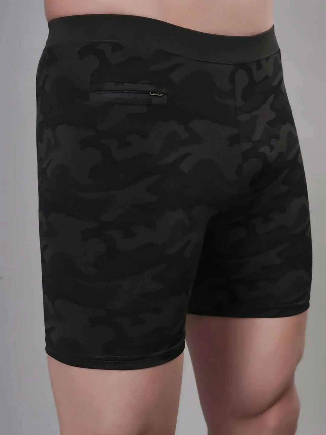 WUGO Stylish Men's Printed Sports Trunks for High Quality Swim, Yoga, Gym & Cycling