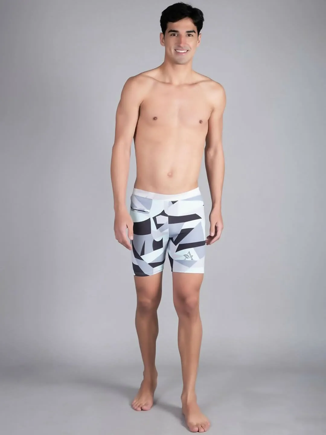 WUGO Stylish Men's Printed Sports Trunks for High Quality Swim, Yoga, Gym & Cycling