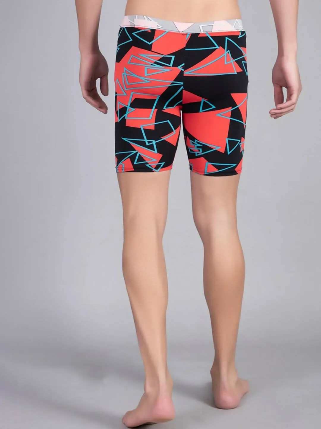 WUGO Stylish Men's Printed Sports Trunks for High Quality Swim, Yoga, Gym & Cycling