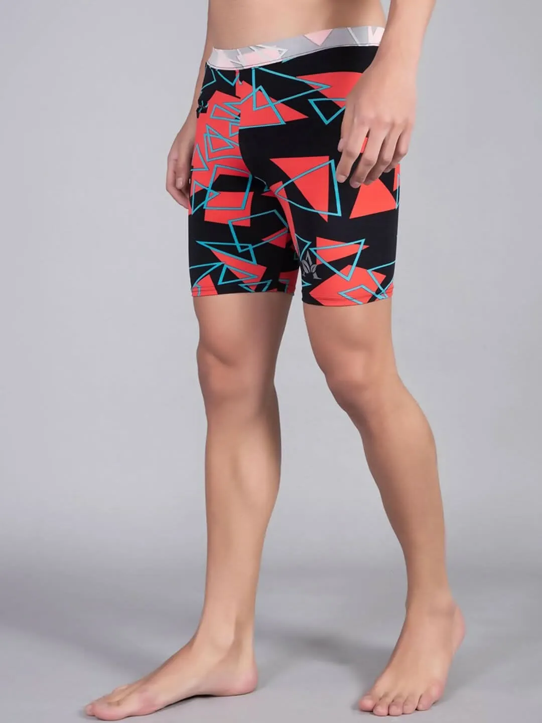 WUGO Stylish Men's Printed Sports Trunks for High Quality Swim, Yoga, Gym & Cycling