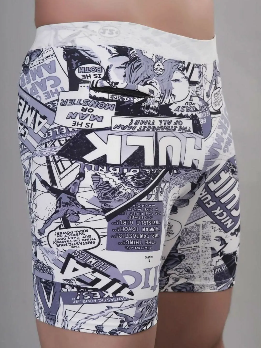 WUGO Stylish Men's Printed Sports Trunks for High Quality Swim, Yoga, Gym & Cycling