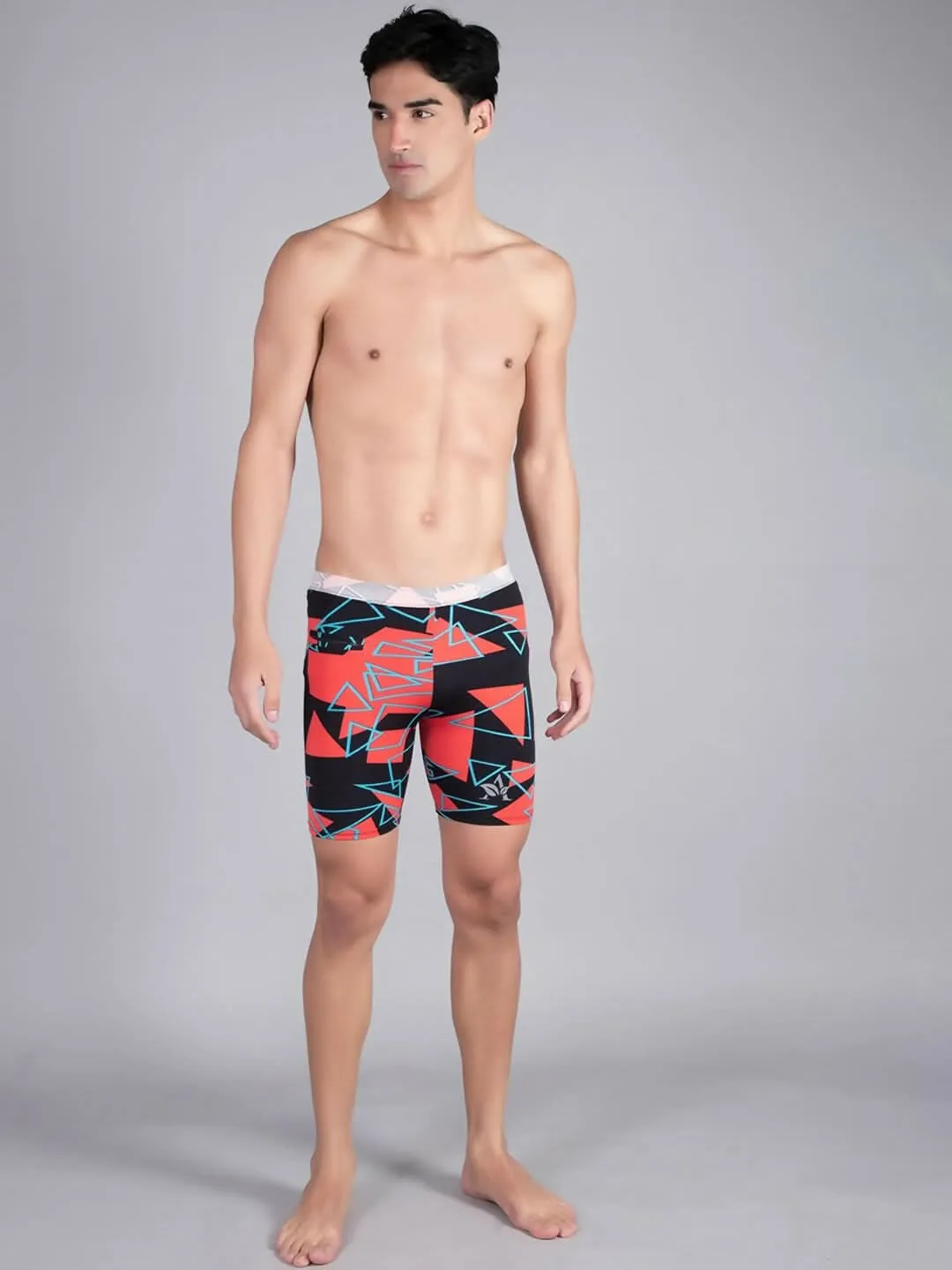 WUGO Stylish Men's Printed Sports Trunks for High Quality Swim, Yoga, Gym & Cycling