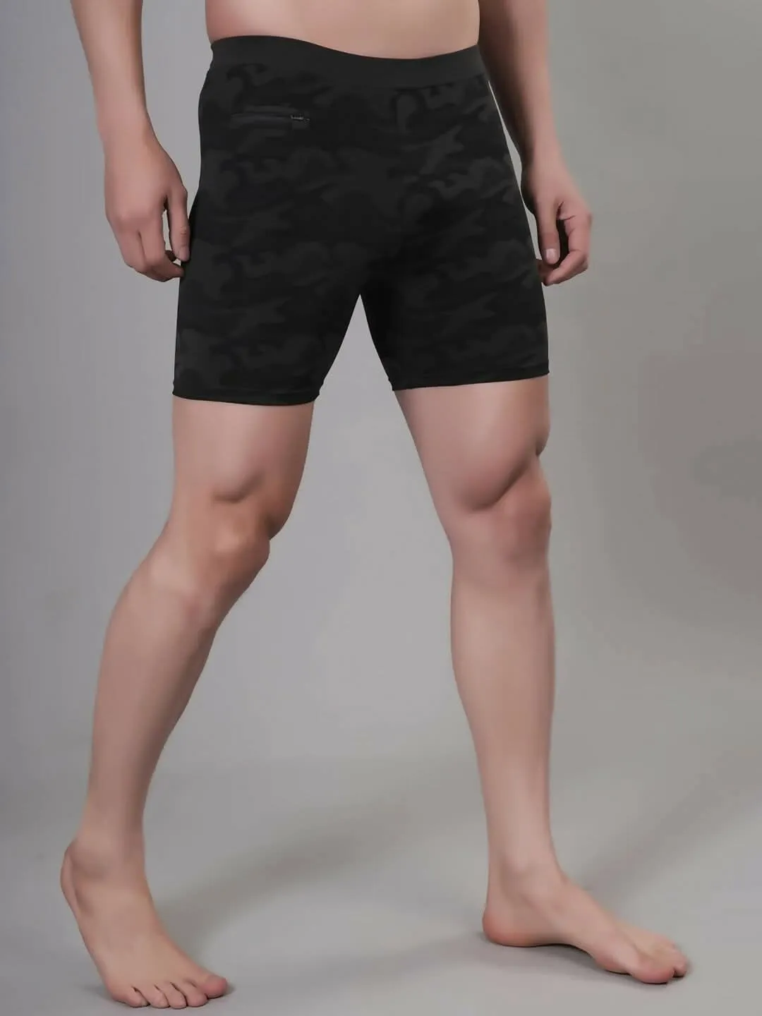 WUGO Stylish Men's Printed Sports Trunks for High Quality Swim, Yoga, Gym & Cycling