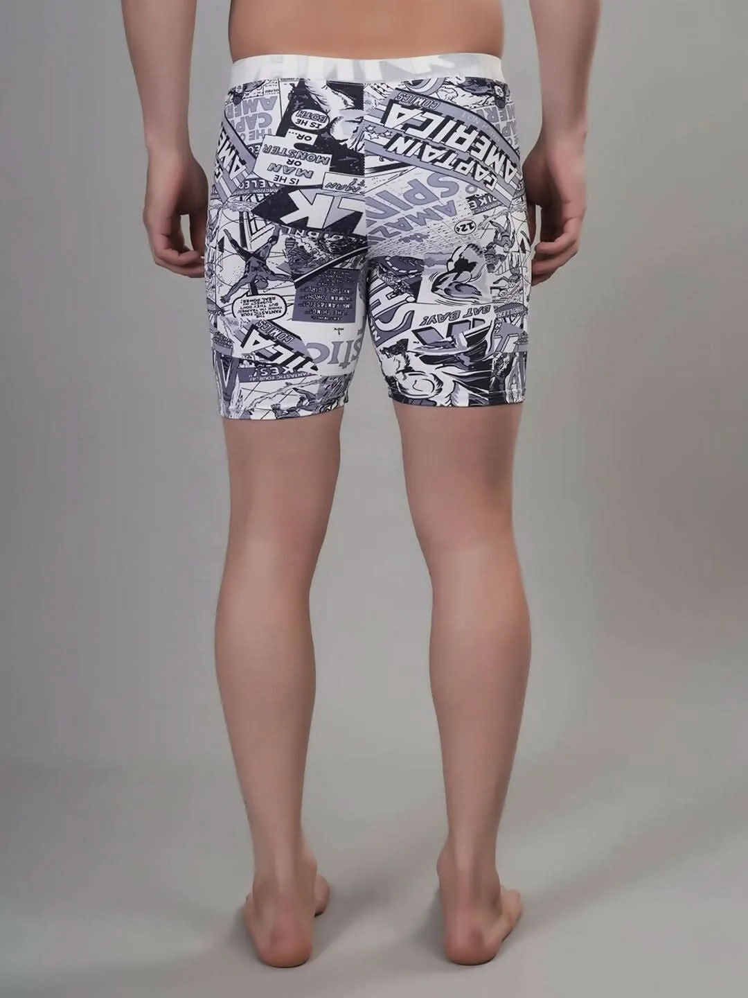 WUGO Stylish Men's Printed Sports Trunks for High Quality Swim, Yoga, Gym & Cycling