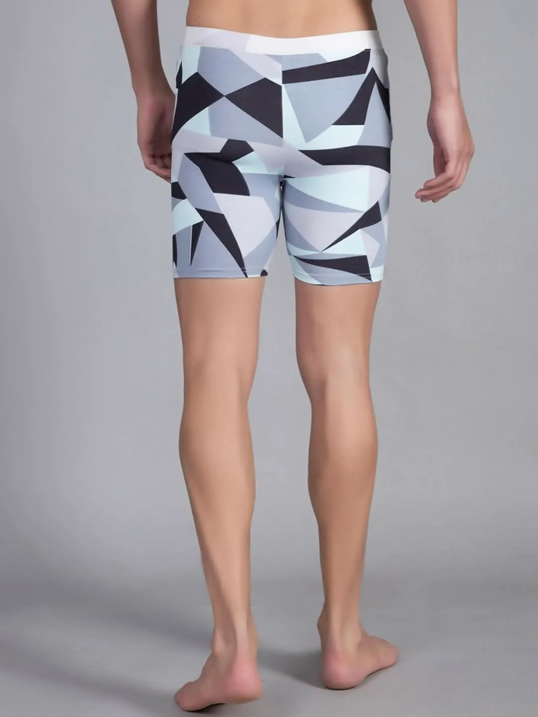 WUGO Stylish Men's Printed Sports Trunks for High Quality Swim, Yoga, Gym & Cycling