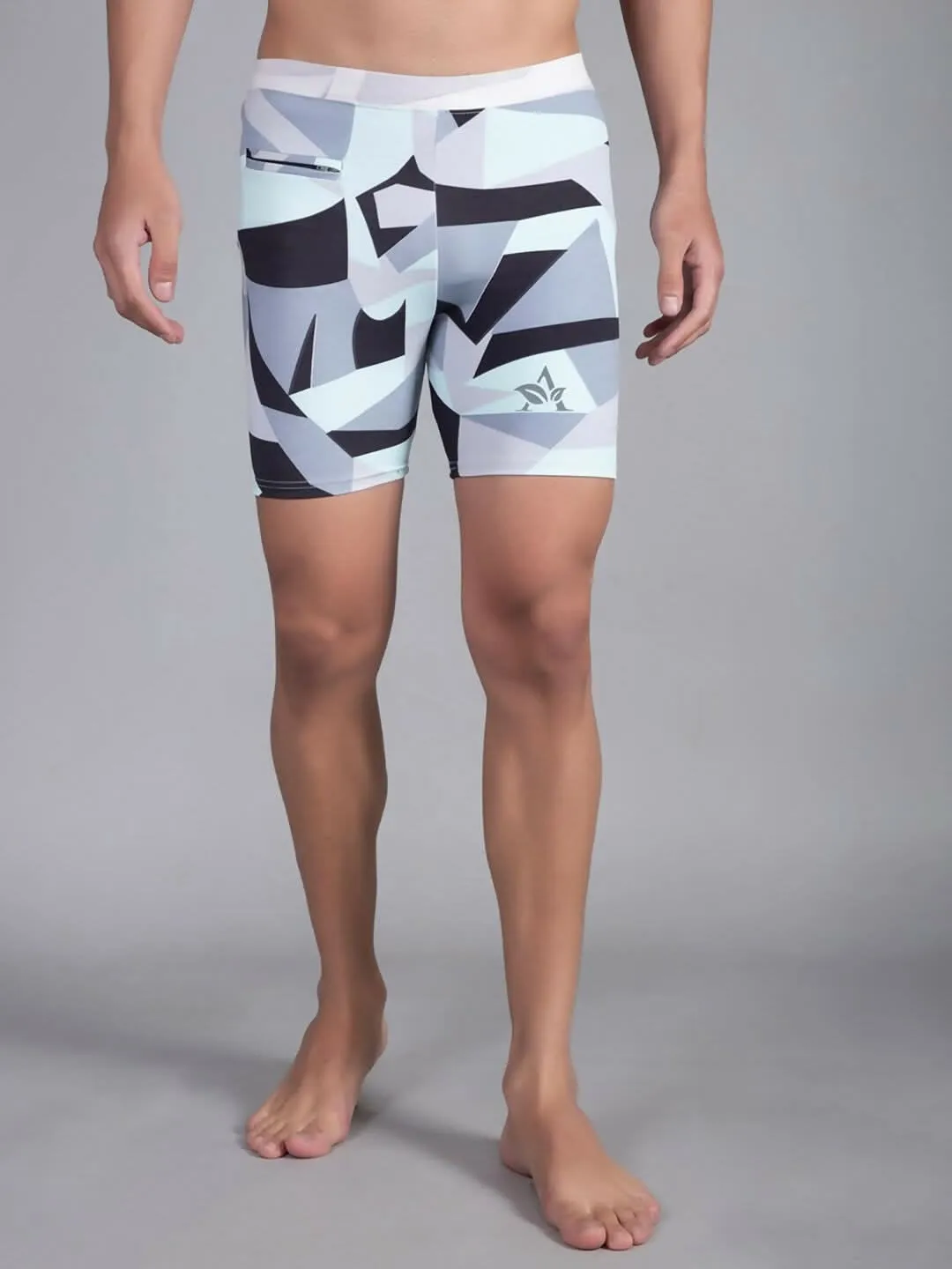 WUGO Stylish Men's Printed Sports Trunks for High Quality Swim, Yoga, Gym & Cycling