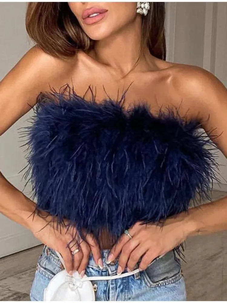Xandra® | Faux Fur Polka Dot Top