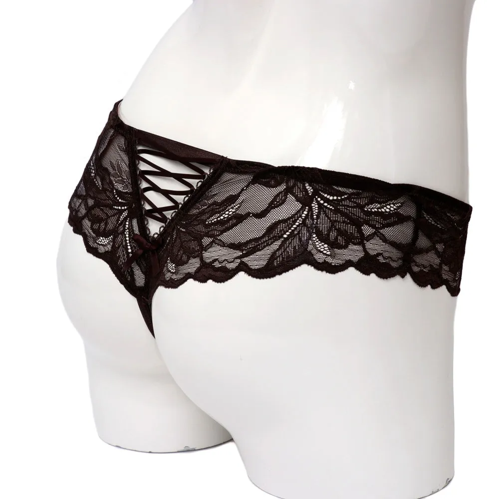 Yamamay G-String Shaped French Knickers Coffee
