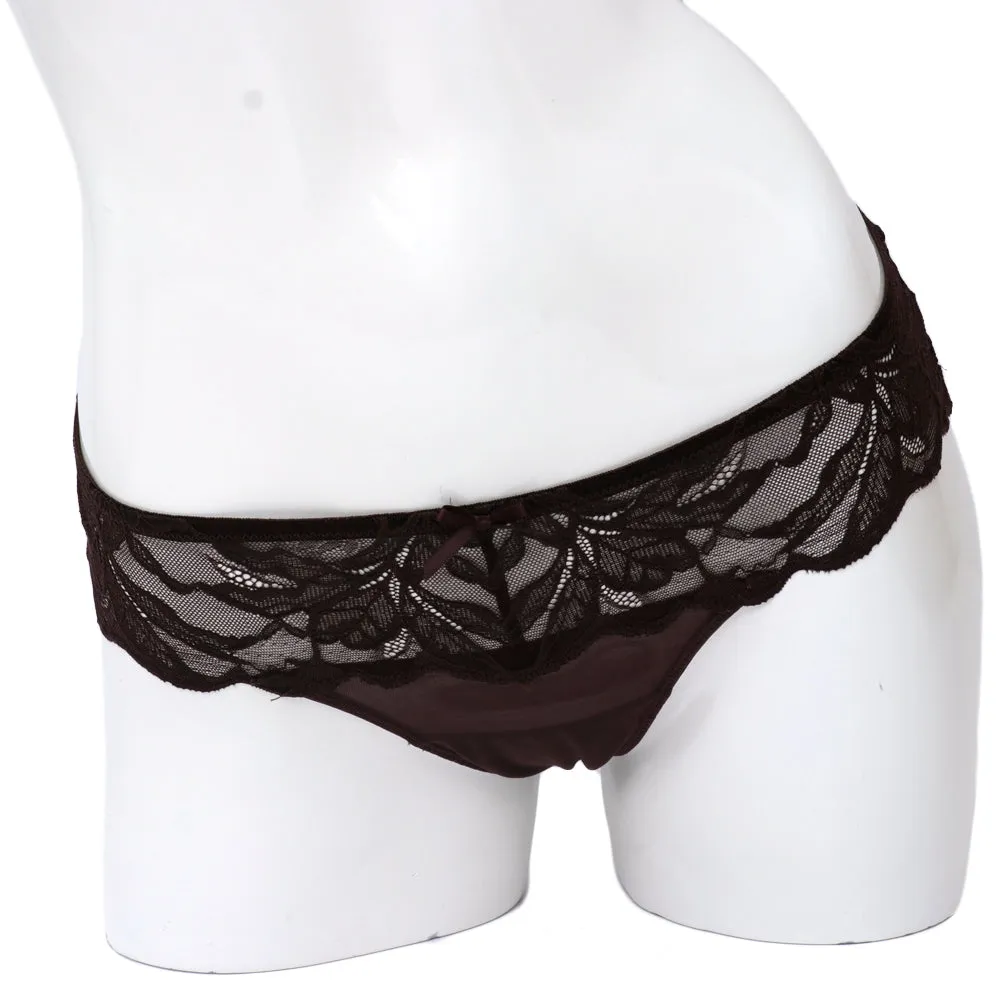 Yamamay G-String Shaped French Knickers Coffee