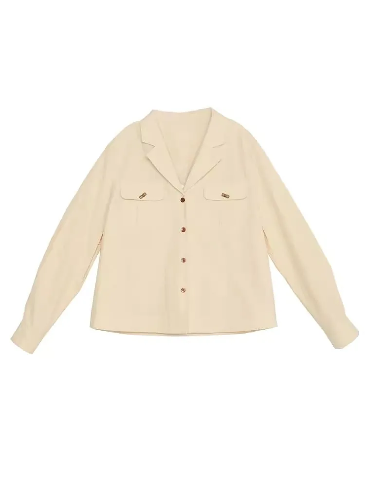 Yellow Loose-Fit Pocket Shirt