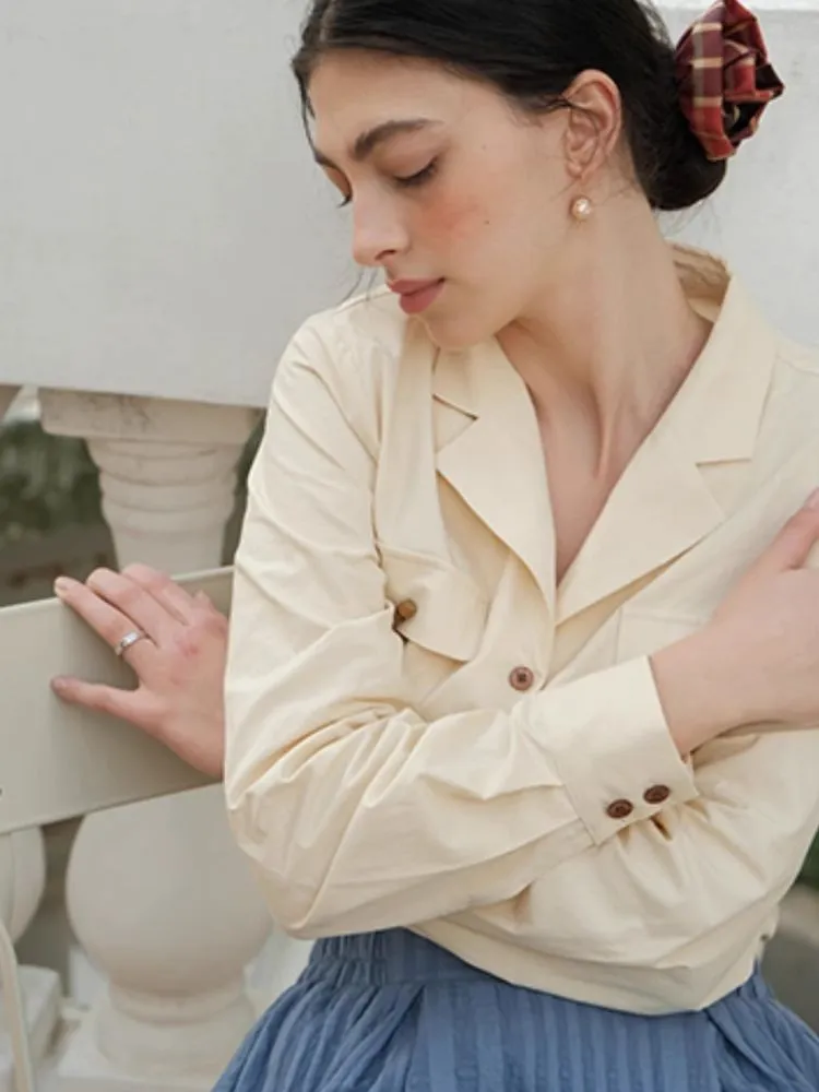 Yellow Loose-Fit Pocket Shirt