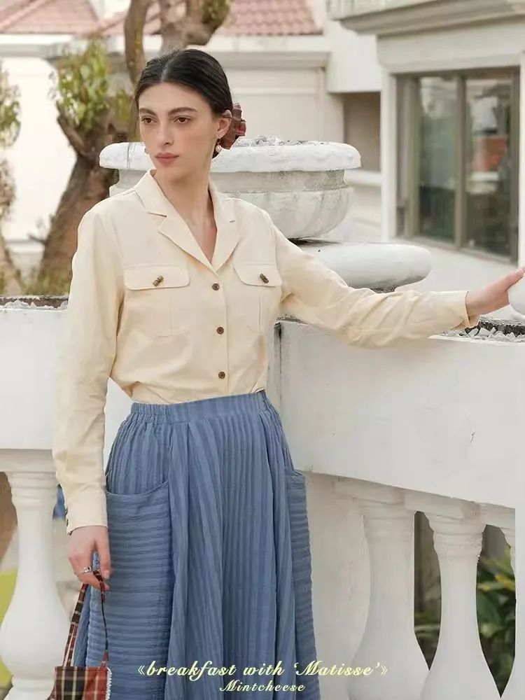 Yellow Loose-Fit Pocket Shirt
