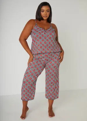 YMI Lips Print Pajamas Set