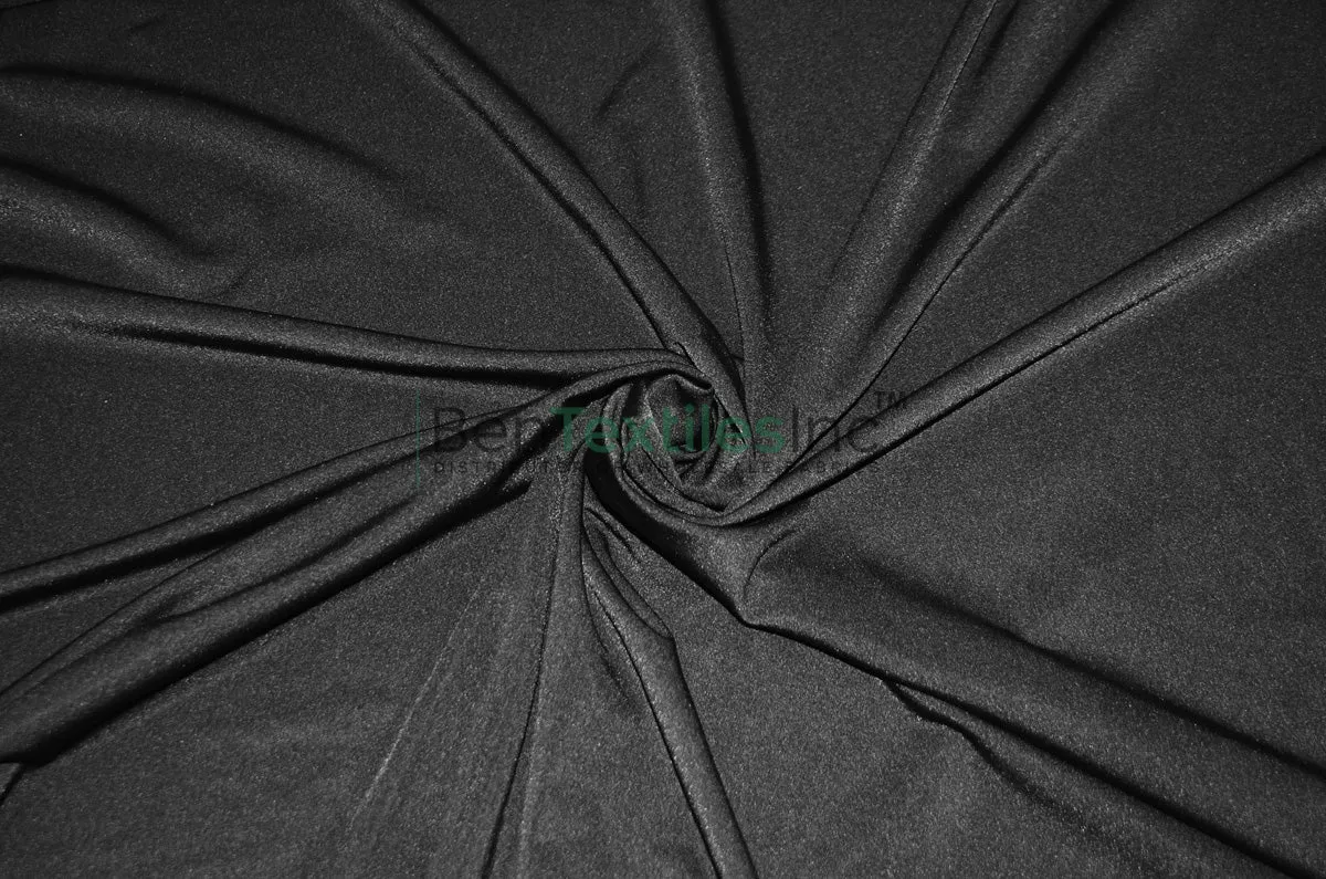 Yoga Spandex Fabric | 60" Wide | Active Wear and Sportswear Fabric | Poly Spandex for Digital Printing | Slight Sheen 4-Way Stretch Knit | White & Black